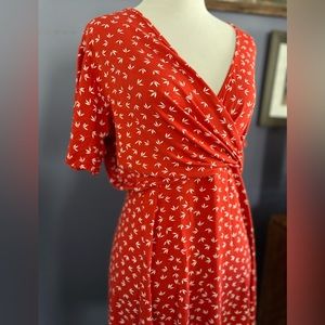 NWOT Red and White knit Elise dress